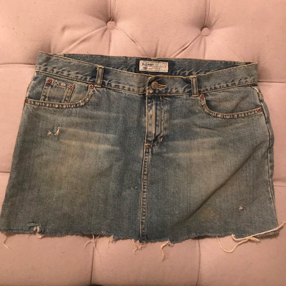 2 FOR $10 - Old Navy Destructed Denim Skirt
